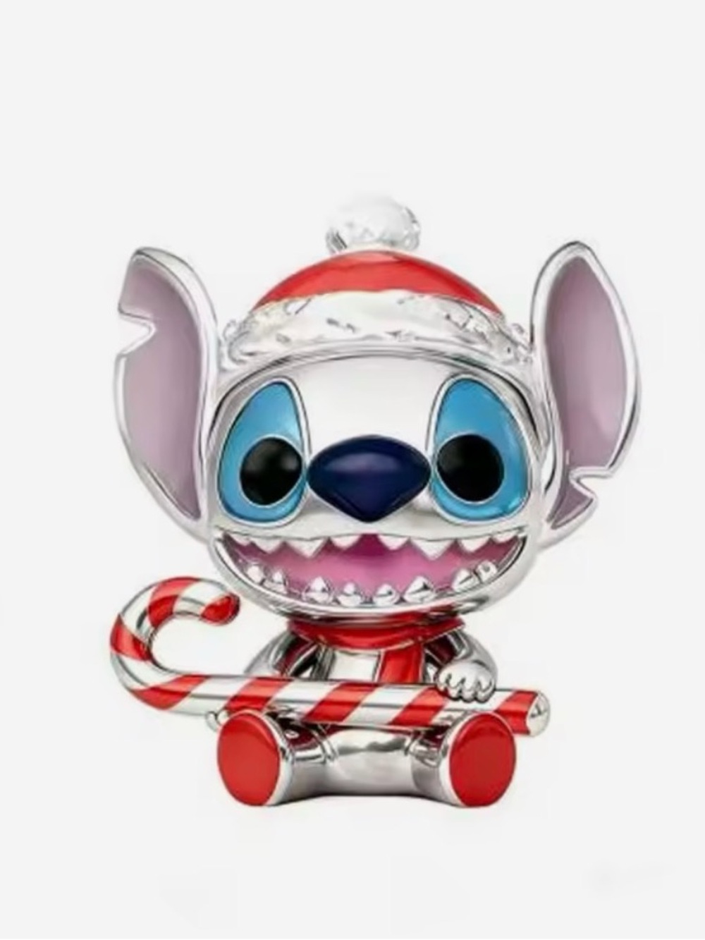 Disney Silver Stitch Holiday Figure with Red & Blue Accents